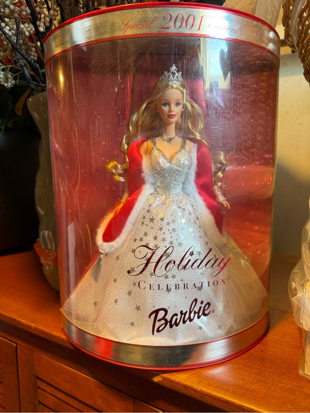 Barbie Holiday Celebration 2001 Doll - White & Red